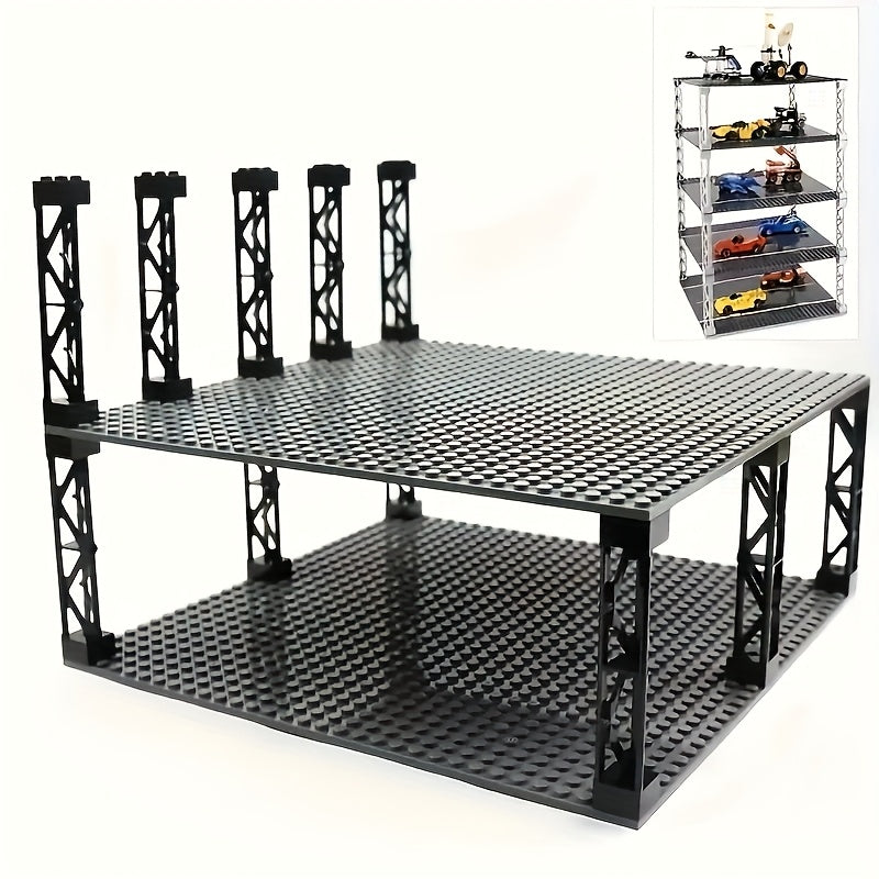 Tech Building Blocks Set with 2x10 Column Train Track Support