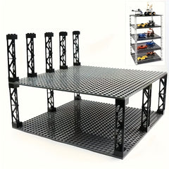 Tech Building Blocks Set with 2x10 Column Train Track Support