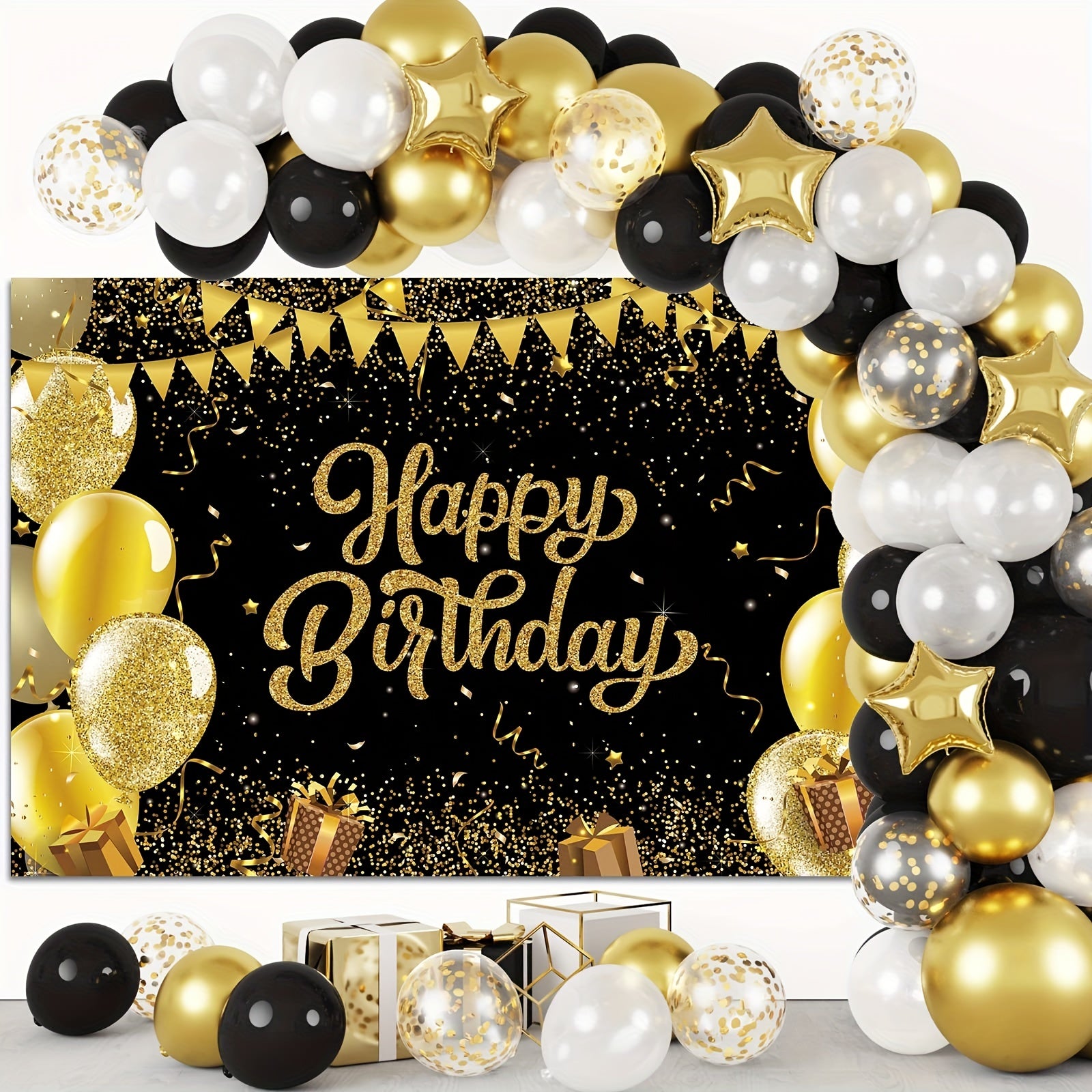 120pcs Golden Balloon Garland Kit for Party Decoration Supplies