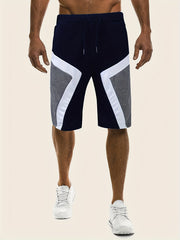 Men's Block Drawstring Shorts for Summer: Running, Basketball, Athletics