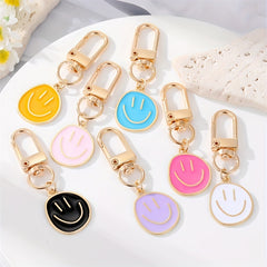 Cartoon Keychain Colorful Face Pendant Girl Heart Pendant