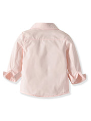 Baby Boys Gentleman Outfit Formal Suit Long Sleeve Shirt Pants Set