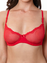 Mesh Unlined Push Up Bra Women's Lingerie