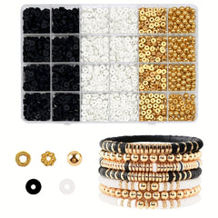 Friendship Necklace Bracelet Making Kit Clay Beads Golden Beads DIY Craft