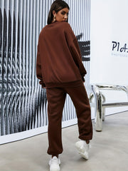 Letter Print 2pc Set Hoodie & Pants