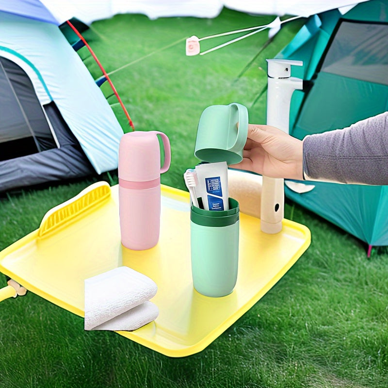Portable Outdoor Toothbrush Cup with Storage Box