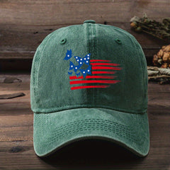 Butterfly Flag Baseball Cap Distressed Dad Hat Vintage Sun Hats