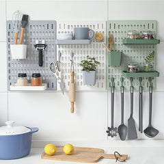 1pc DIY Punching Wall Rack Shelf Wall Hanging Storage Hook Rack