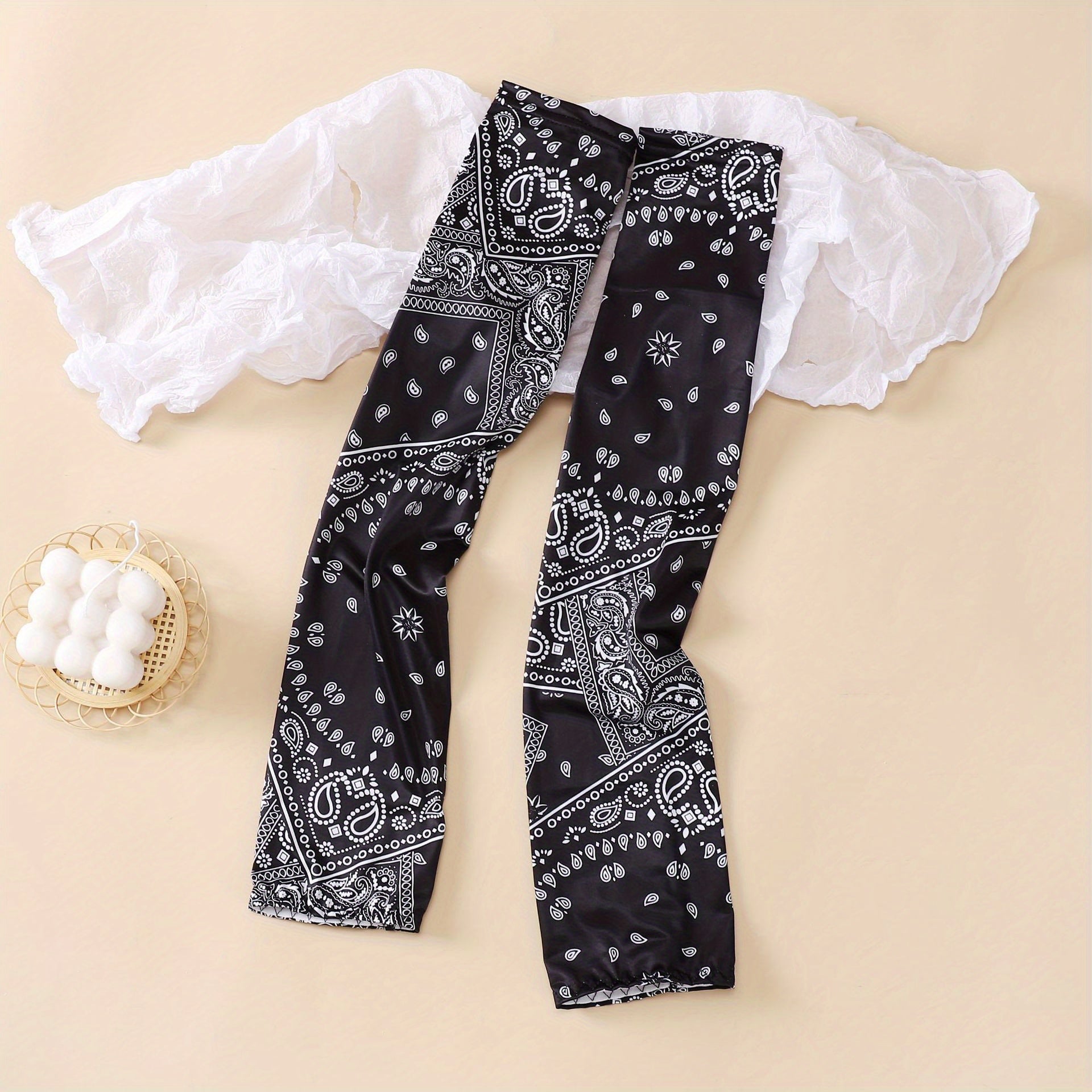 Paisley Print UV Protection Ice Sleeves for Women Men