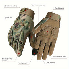 Retro Camo Touch Screen Full Finger Gloves