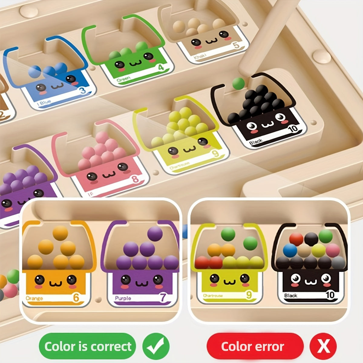 Nuro Wooden Puzzle Maze Toy for Hand Eye Coordination 3+