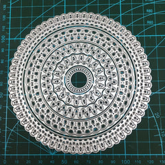 Round Circle Lace Embossing Folder Metal Cutting Dies For Scrapbo