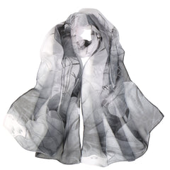 Lotus Pink Floral Print Lightweight Scarf for Women