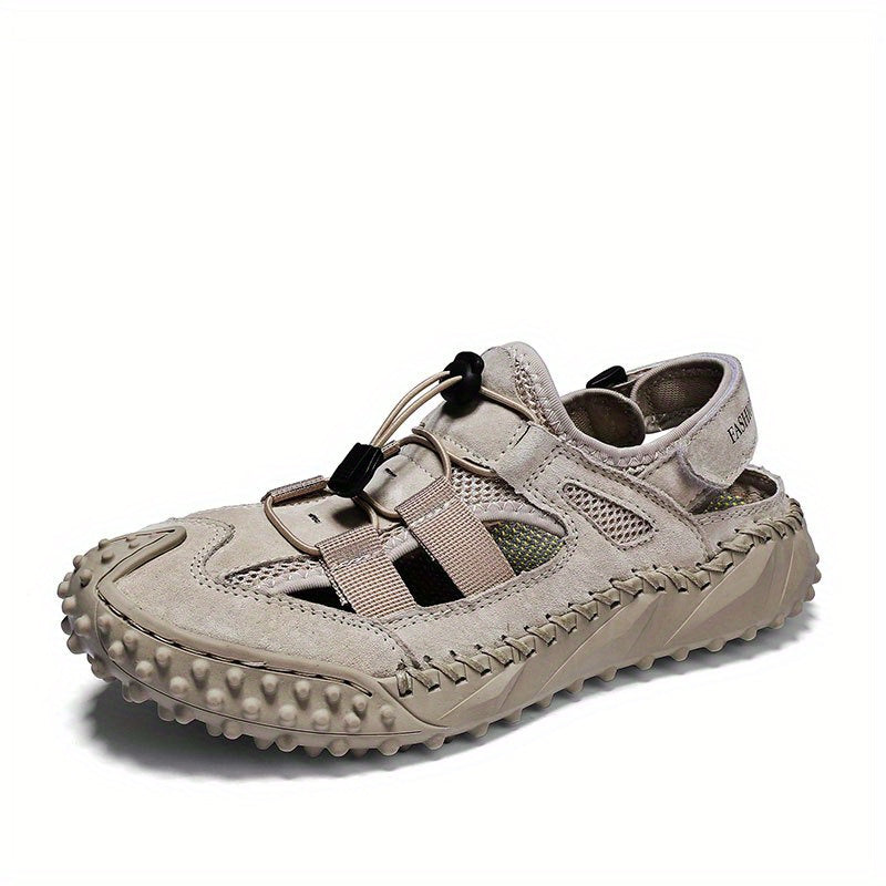 Men's Adjustable Lace Sandals Non Slip Trekking Beach Shoes