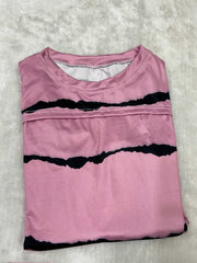 Striped Print Crew Neck Sweatshirt for Women