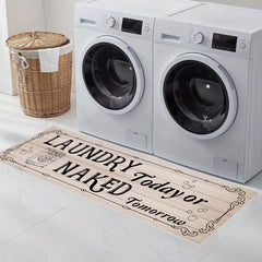 Farmhouse Laundry Room Mat Non-slip Waterproof Rug