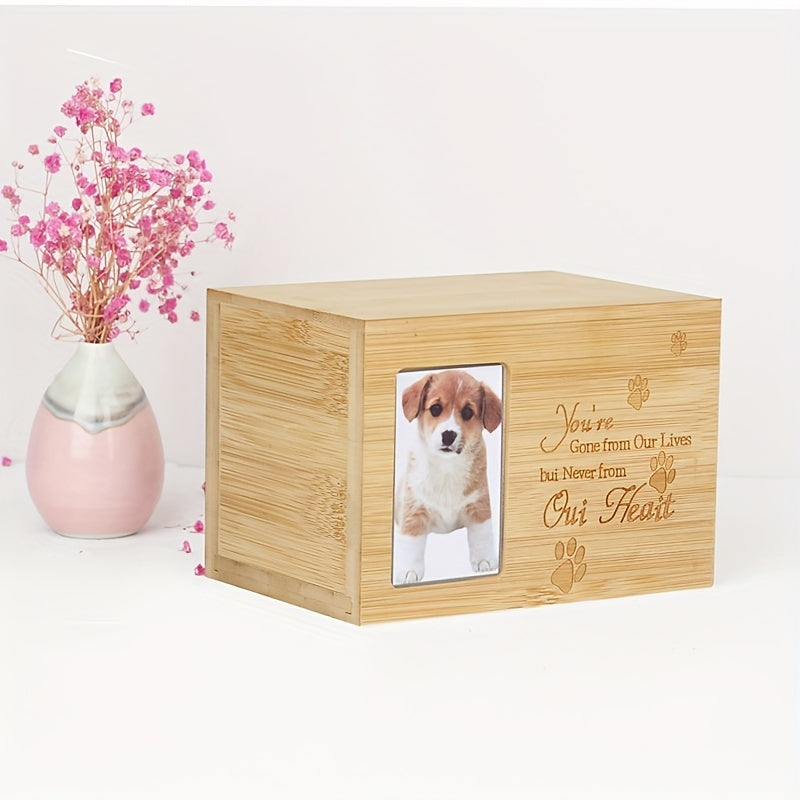 Wooden Pet Urn Dog Ashes Container Ashes Holder Memorial Cremation Urns