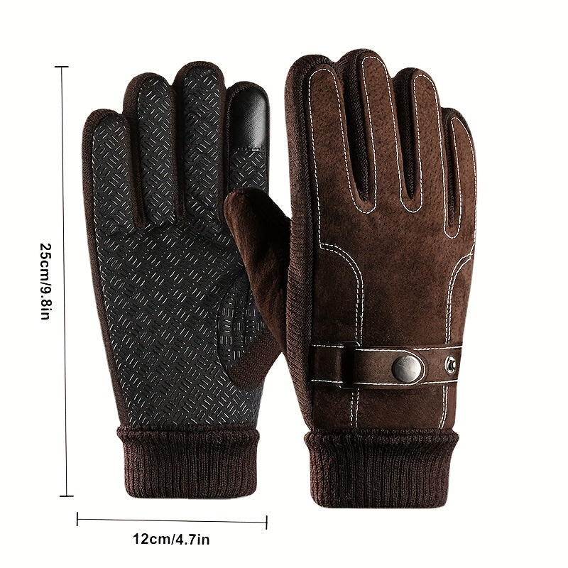 Men's Winter Riding Gloves Warm Touch Screen Sports Gloves