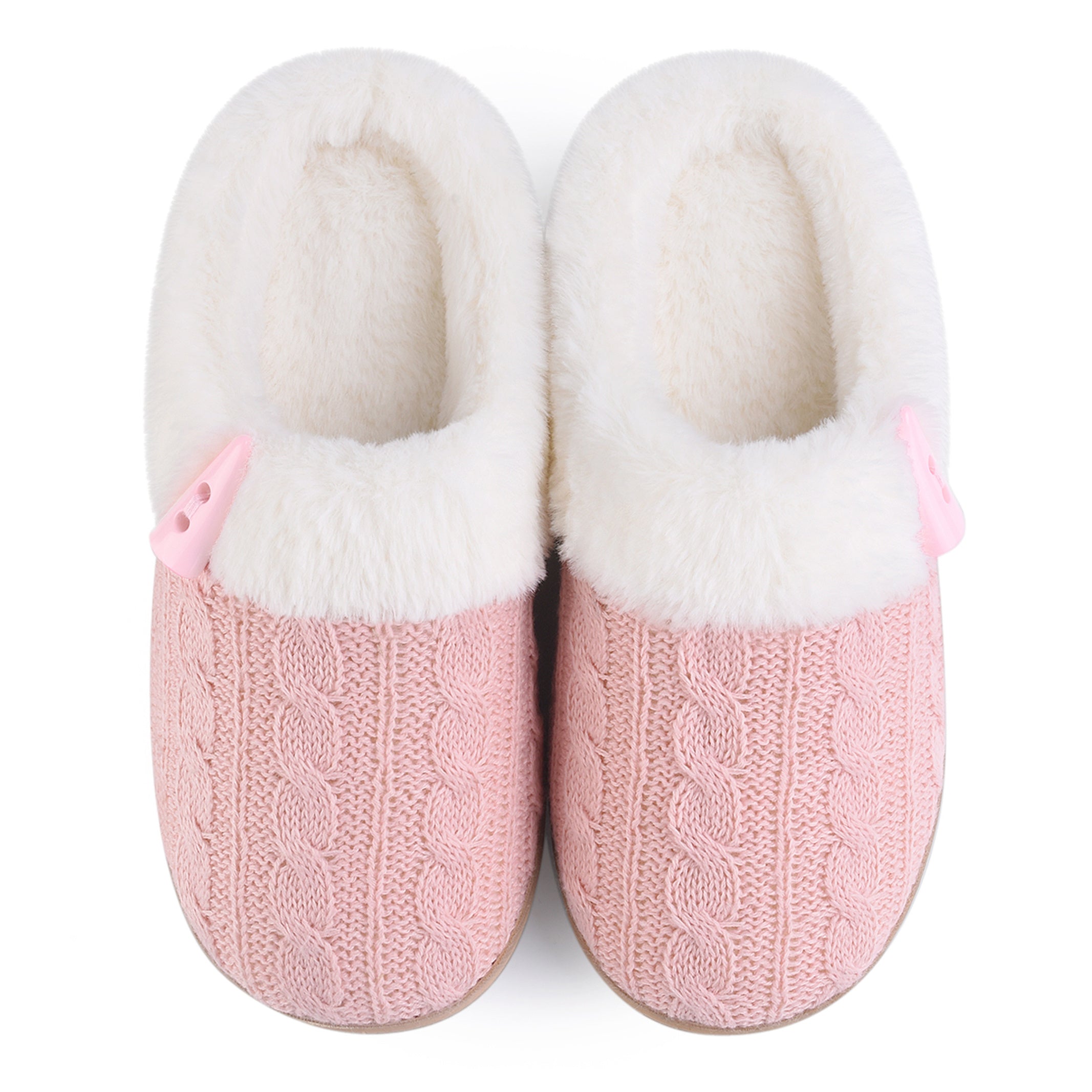 Women's Knitted Slippers Memory Foam Plush Lined Comfort Indoor Shoes
