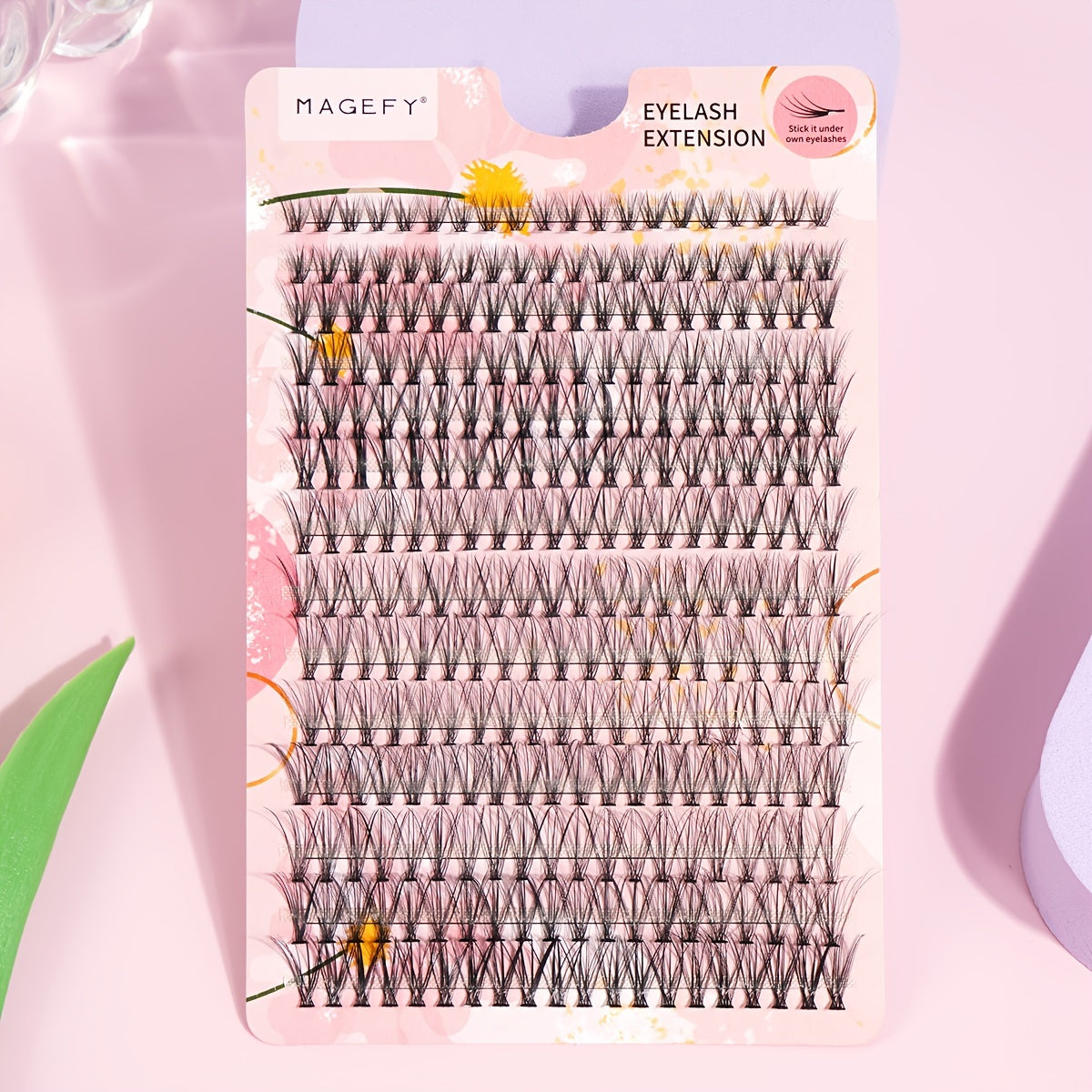 280pcs Fishtail Grafting Eyelashes 8-16mm 20P Thick Fluffy Cluster False Lashes