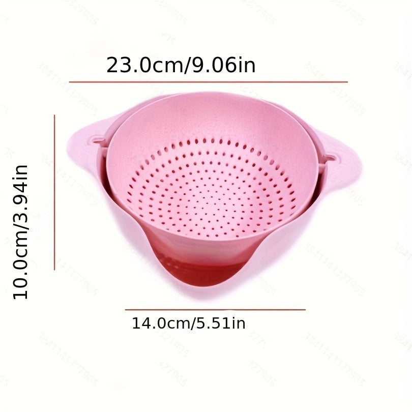 Double Layer Plastic Kitchen Drain Basket for Vegetables and Fruits
