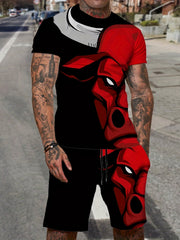 Men's Bullhead Graphic T shirt & Active Breathable Shorts Set
