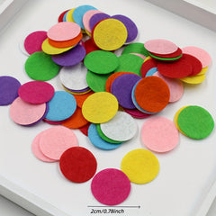 150pcs DIY Non-woven Circular Discs Mixed Color Hair Flower