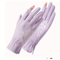 Sunscreen Gloves Elastic Sports Riding Gloves for Women