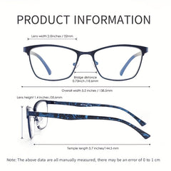 Metal Frame Anti Light Reading Glasses