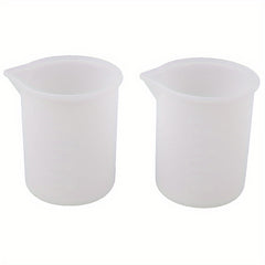 2Pcs Silicone 100ml Measuring Cup For Jewelry Crystal Scale Resin Glue Molds