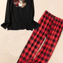 Christmas Lounge Set Tee & Plaid Pant