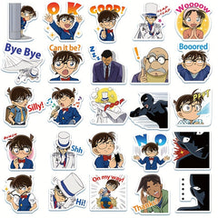 50pcs Anime Detective Stickers For Phone Laptop Skateboard Waterproof
