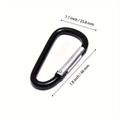 10pcs Aluminum Carabiner Keychain D-Ring Spring Snap Hook for Outdoor Camping