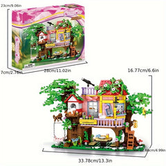 Tree House Bricks Model Set 840pcs DIY Forest House Building Blocks Toy