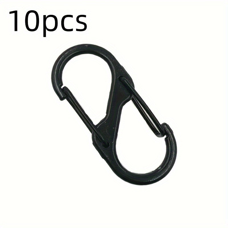 10pcs S-shaped Keychain Buckle for Outdoor Activities