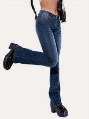High Rise Wide-Leg Flare Jeans Y2K Women's Denim