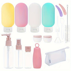 17pcs Travel Bottles Set Cosmetics Shampoo Conditioner Lotion Subpackage