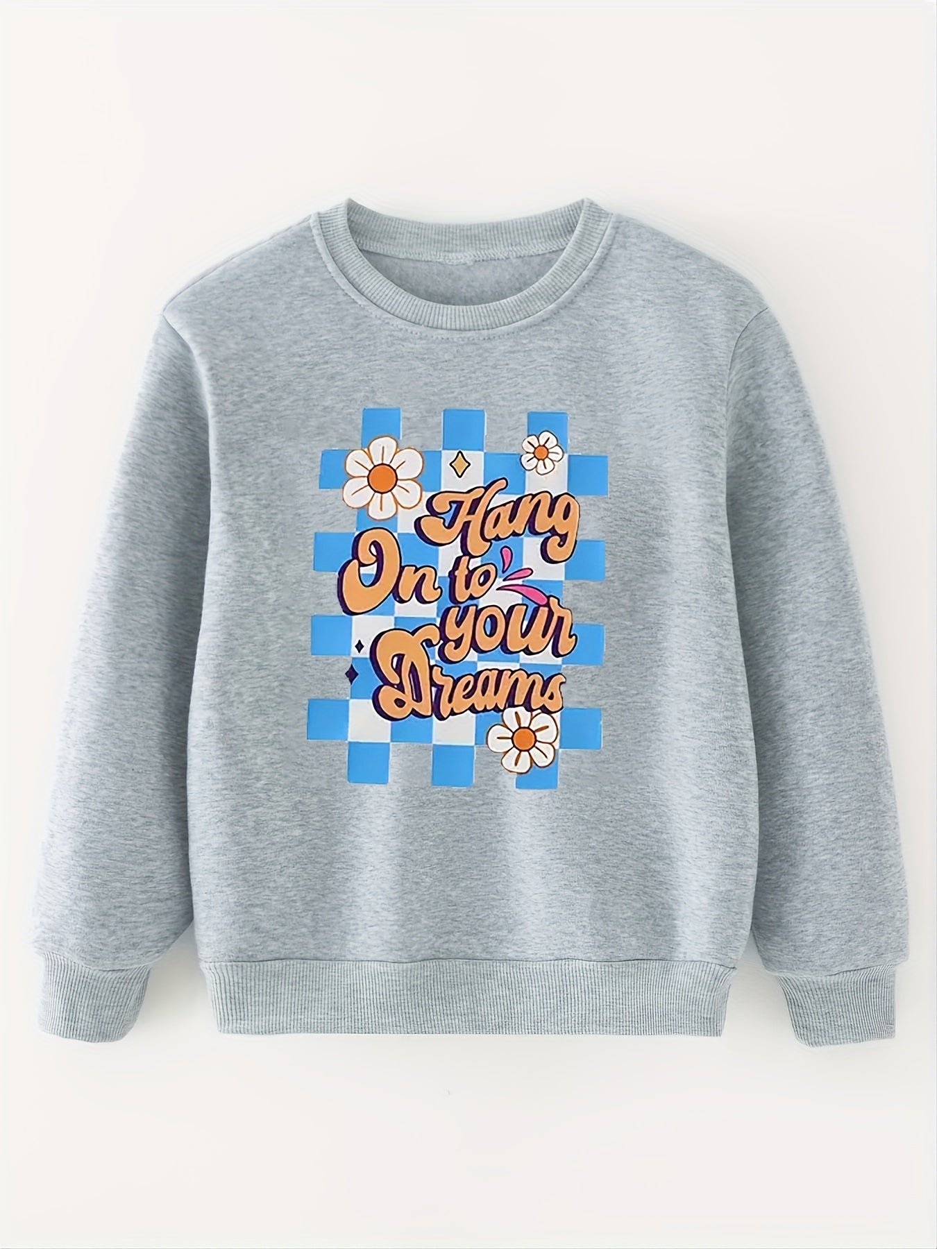 Spooky & Plaid Ghost Crew Neck Top