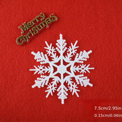 Christmas Plastic Glitter Snowflakes for Holiday and Room Decor