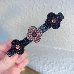 Rhinestone Flowers Hair Clips for Girls