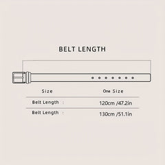 Men's Rotating Buckle PU Leather Business Suit Waist Strap
