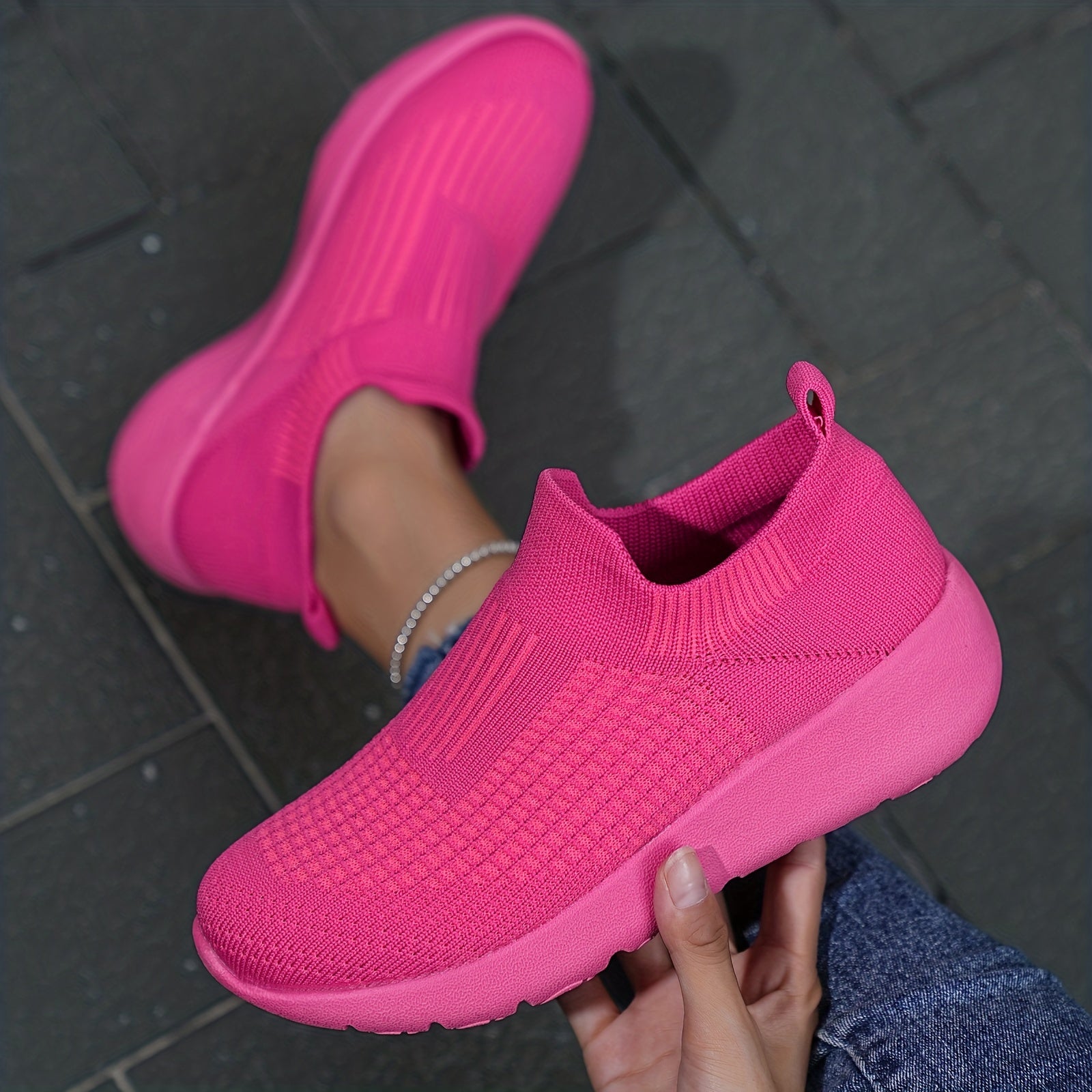 Thick Bottom Heighten Running Shoes Breathable Mesh Lightwei