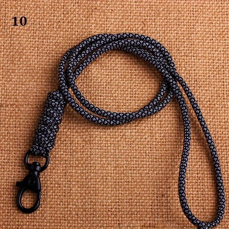 Nylon Lanyard Keychain Rotatable Buckle ID Card Rope Holder Key Chain