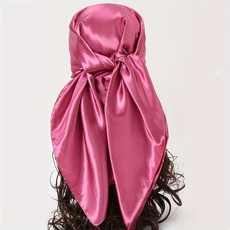 Nordic Style Silk Square Scarf Men Women Sunscreen Hat Headscarf