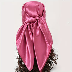 Nordic Style Silk Square Scarf Men Women Sunscreen Hat Headscarf
