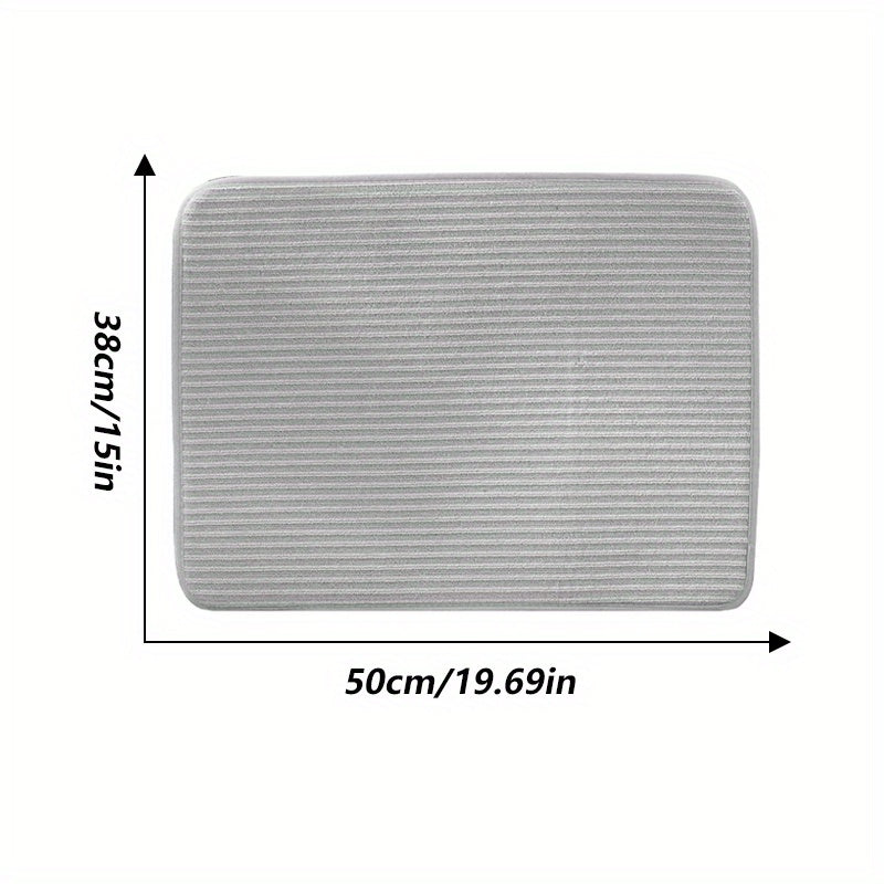 Thick Striped Jacquard Dish Drying Mat, Heat resistant, Household Storage Pad