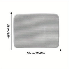 Thick Striped Jacquard Dish Drying Mat, Heat resistant, Household Storage Pad