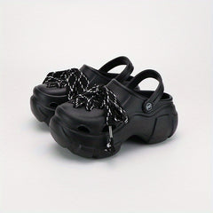Women's Strappy Platform Clogs Chunky Heeled Sandals