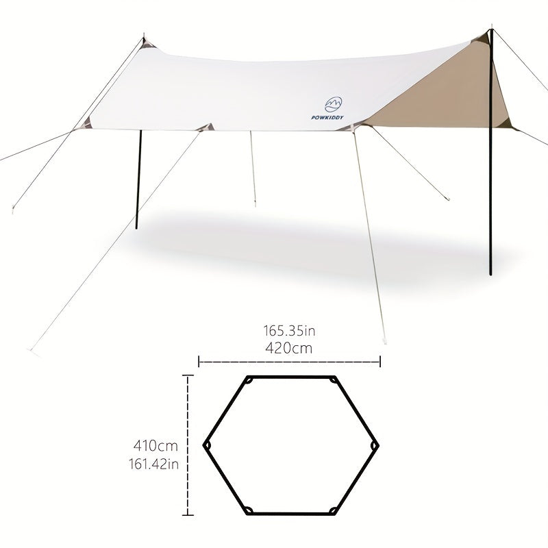 Waterproof 150D Oxford Cloth Tent with Sunscreen and Silver Coating