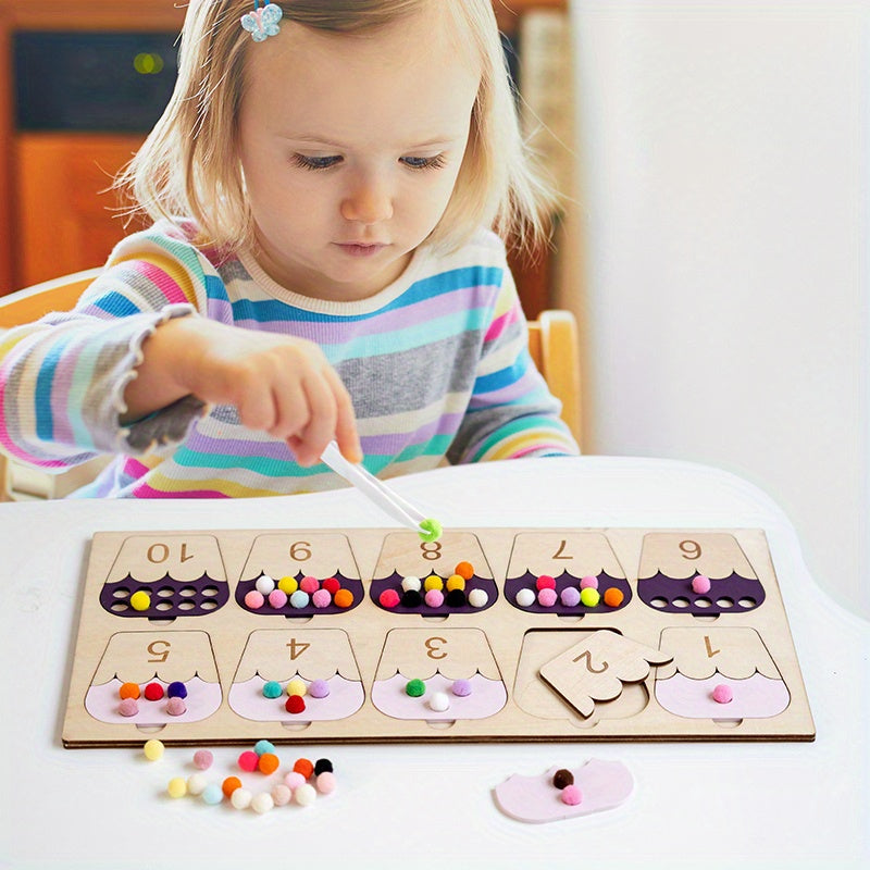 Wooden Ice Cream Sundae Matching Toy for Toddlers